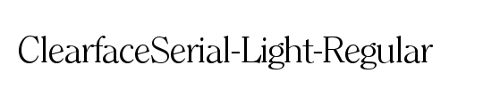 ClearfaceSerial-Xlight