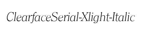 ClearGothicSerial-Xlight