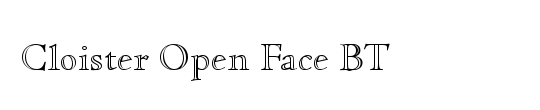 Caslon Open Face LT Std