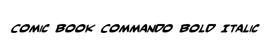Comic Book Commando Bold Italic