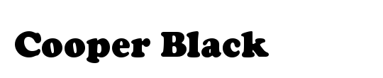 CooperBlack LT Italic