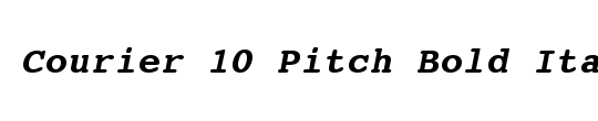 Courier 10 Pitch