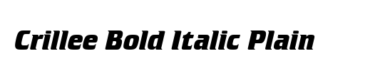 Crillee Extra Bold Italic Std