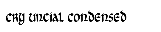  Cry Uncial Condensed