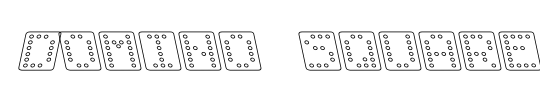 Domino smal kursiv omrids