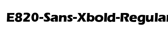 E820-Sans-Xbold