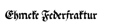 Ehmcke-Fraktur Initialen