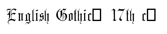 English Gothic-Extended