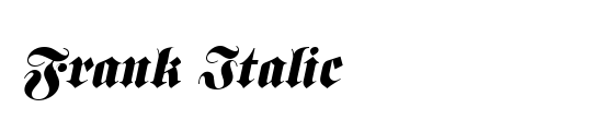 Frank-n-Plank Bold Italic