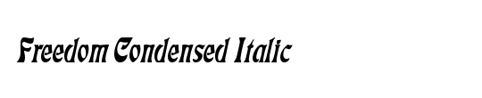 Freedom Fighter Condensed Italic