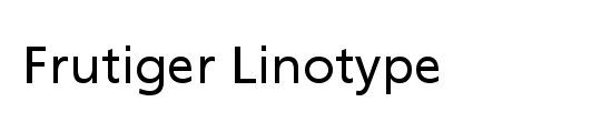 Frutiger Linotype