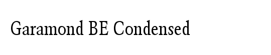 Garamond-Normal Condensed