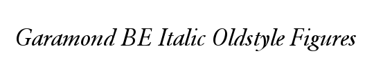 Oldstyle Italic