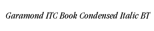 Garamond LT BookCondensed