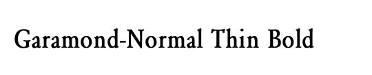 Garamond-Normal Thin