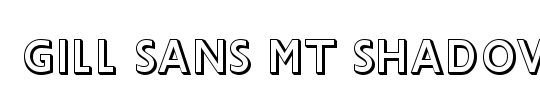 Gill Sans Shadow MT Std