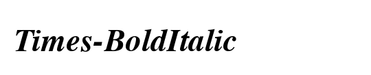 Times-BoldItalic