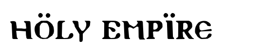 Holy Empire Condensed Italic