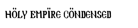 Holy Empire Condensed Italic