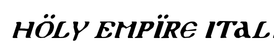 Holy Empire Condensed Italic