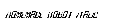 Homemade Robot Expanded Italic