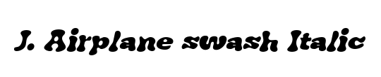 J. Airplane swash Italic