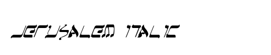 Jerusalem Italic