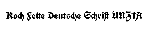 Koch Fette Deutsche Schrift UNZ1A