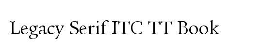 Legacy Serif OS ITC TT