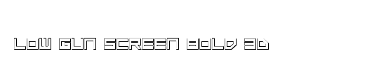 Low Gun Screen Outline Italic