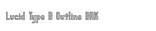 Lucid Type A Outline (BRK)