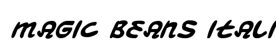 Magic Beans Outline Italic