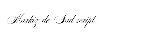 Markiz de Sad script