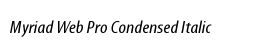 SDF Condensed Italic