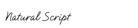 Natural Script Bold