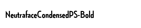 NeutrafaceCondensedPS