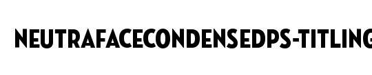 NeutrafaceCondensedPS