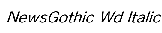 NewsGothic Italic