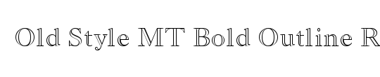 Old Style MT Bold Outline