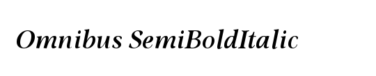 Omnibus SemiBold