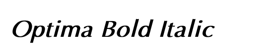 Optima Bold Italic Ex BI