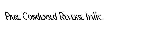 Pare Condensed Reverse