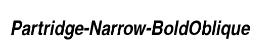 Partridge-Narrow-BoldOblique