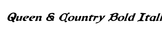 Queen & Country Condensed Italic