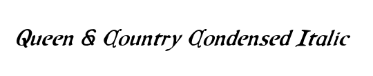 Queen & Country Expanded Italic