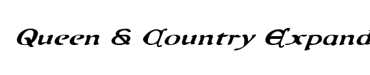 Queen & Country Condensed Italic