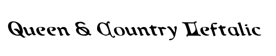 Queen & Country Expanded Italic