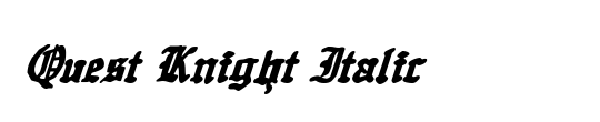 Quest Knight Italic