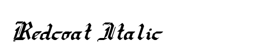 Redcoat Condensed Italic