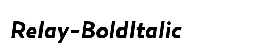 Relay-BoldItalic
